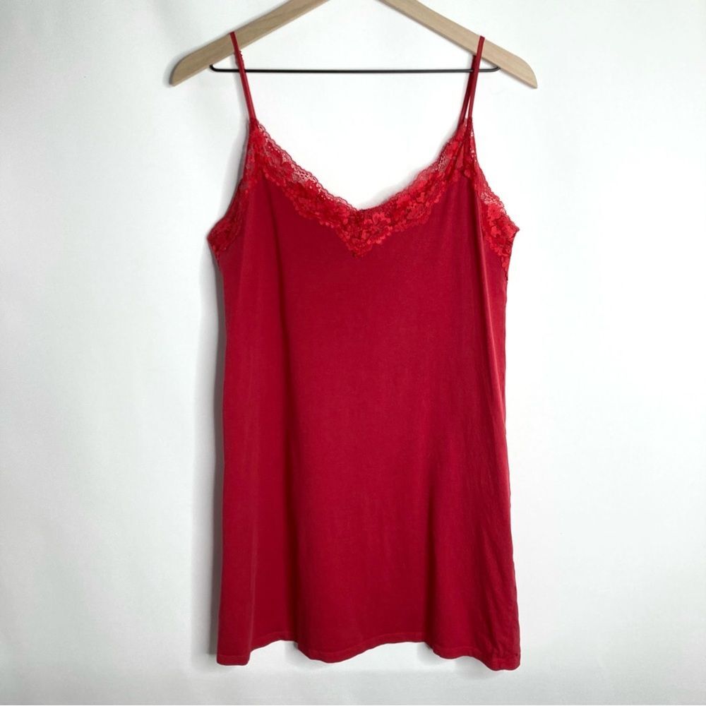 Victoria’s Secret Red Nightgown Medium Lace Detail